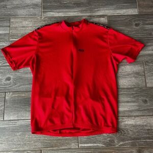 Louis‎ Garneau Men's Red Short Sleeve Cycling Jersey Bike Shirt Medium